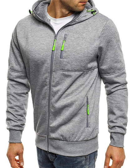 Men's Full-Zip Hooded Sweatshirt Casual Zip Hoodie
