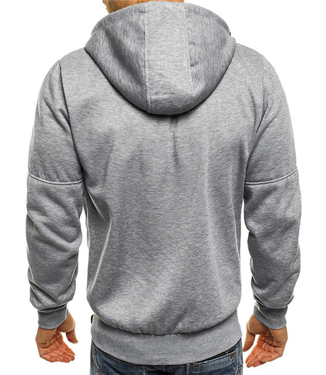 Men's Full-Zip Hooded Sweatshirt Casual Zip Hoodie