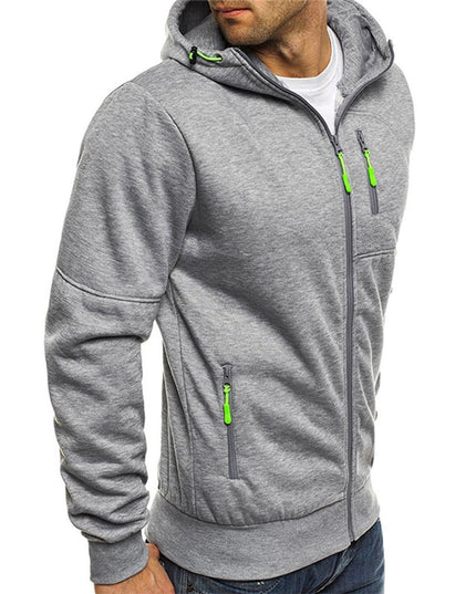 Men's Full-Zip Hooded Sweatshirt Casual Zip Hoodie
