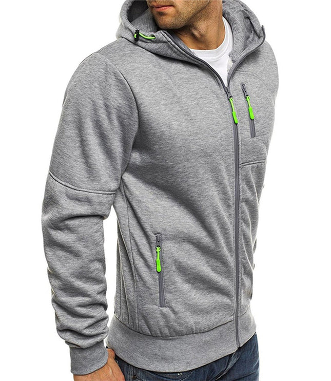 Men's Full-Zip Hooded Sweatshirt Casual Zip Hoodie