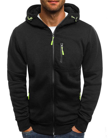 Men's Full-Zip Hooded Sweatshirt Casual Zip Hoodie