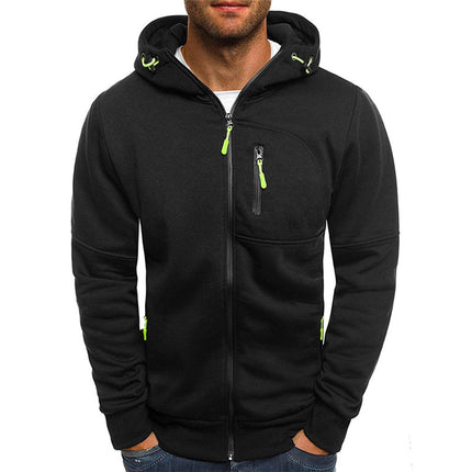 Men's Full-Zip Hooded Sweatshirt Casual Zip Hoodie