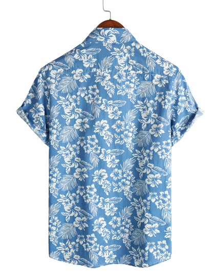 Men's Hawaiian Shirt in an All-Over Floral Print