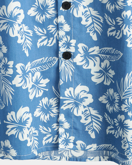 Men's Hawaiian Shirt in an All-Over Floral Print