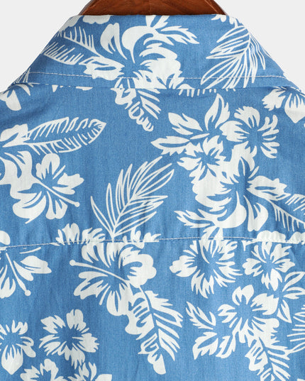 Men's Hawaiian Shirt in an All-Over Floral Print