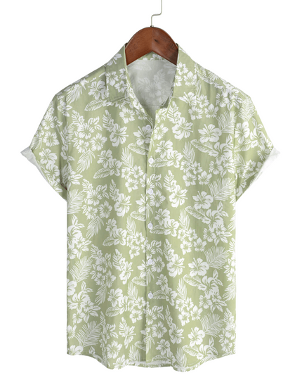 Men's Hawaiian Shirt in an All-Over Floral Print