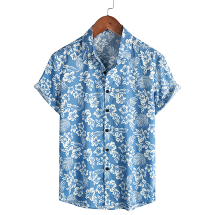 Men's Hawaiian Shirt in an All-Over Floral Print