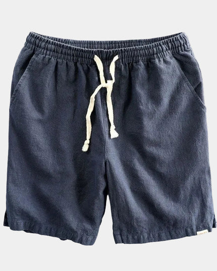 Men's Linen-Look Shorts with an Elastic Waist