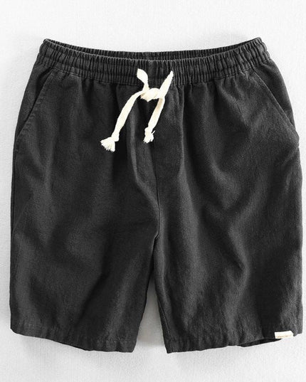 Men's Linen-Look Shorts with an Elastic Waist