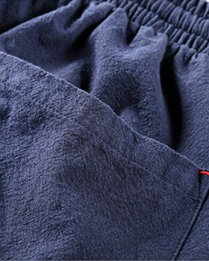 Men's Linen-Look Shorts with an Elastic Waist