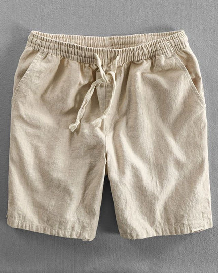 Men's Linen-Look Shorts with an Elastic Waist