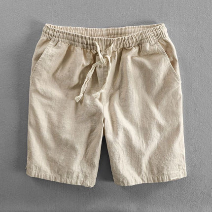 Men's Linen-Look Shorts with an Elastic Waist
