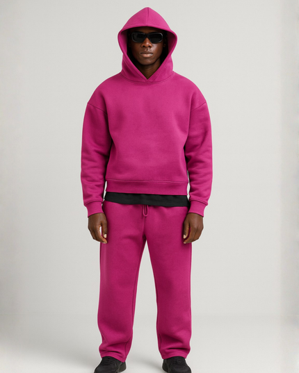 Men's Matching Hoodie and Jogger Fleece Set