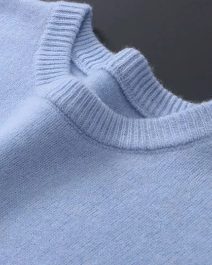 Men's Mohair Knit Crewneck Winter Pullover Sweater