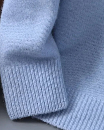 Men's Mohair Knit Crewneck Winter Pullover Sweater