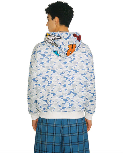 Men's Pointed-Hood Hoodie with Patch Details