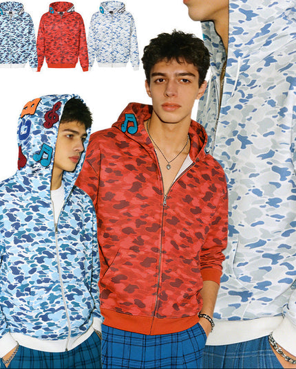 Men's Pointed-Hood Hoodie with Patch Details