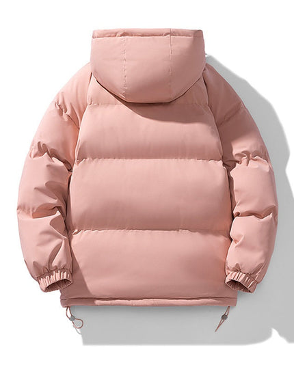 Men's Puffer Jacket in Funnel-Neck Style with a Hood