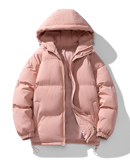 Men's Puffer Jacket in Funnel-Neck Style with a Hood