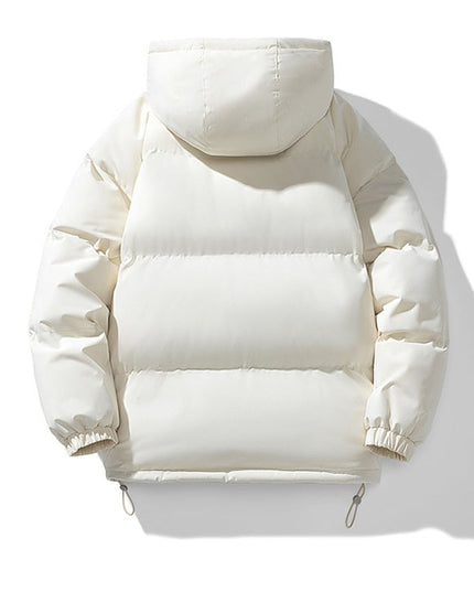 Men's Puffer Jacket in Funnel-Neck Style with a Hood