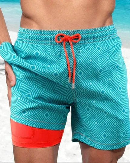 Men's Quick-Dry Swim Shorts with a Compression Liner