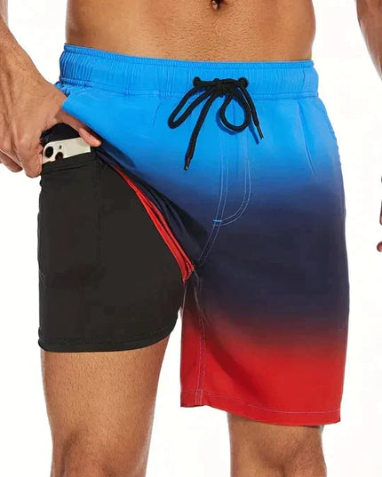 Men's Quick-Dry Swim Shorts with a Compression Liner