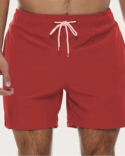 Men's Quick-Dry Swim Shorts with an Elastic Waistband