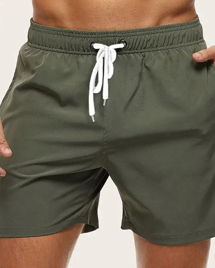 Men's Quick-Dry Swim Shorts with an Elastic Waistband