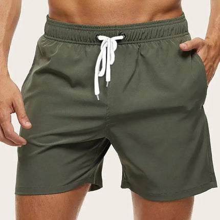 Men's Quick-Dry Swim Shorts with an Elastic Waistband