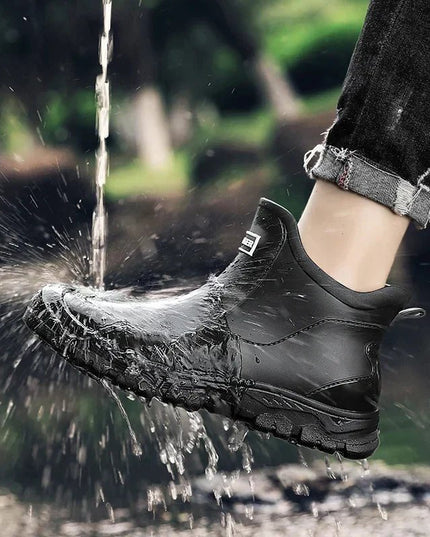 Men's Rubber Rain Boots with a Reinforced Toe