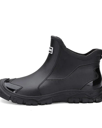 Men's Rubber Rain Boots with a Reinforced Toe
