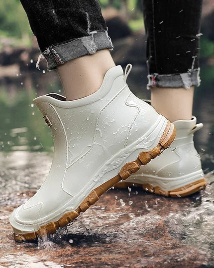 Men's Rubber Rain Boots with a Reinforced Toe