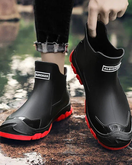 Men's Rubber Rain Boots with a Reinforced Toe