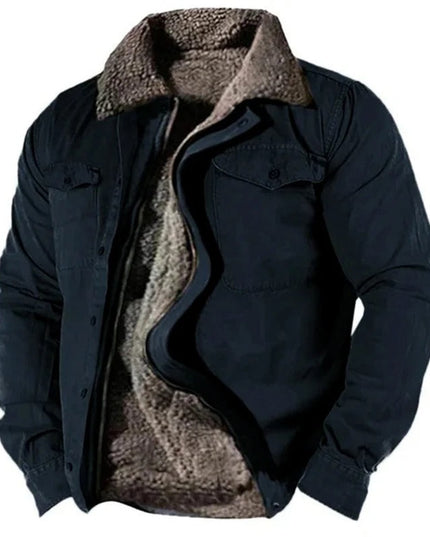 Men's Sherpa Lined Western Snap Front Shirt Jacket