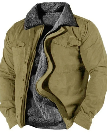 Men's Sherpa Lined Western Snap Front Shirt Jacket