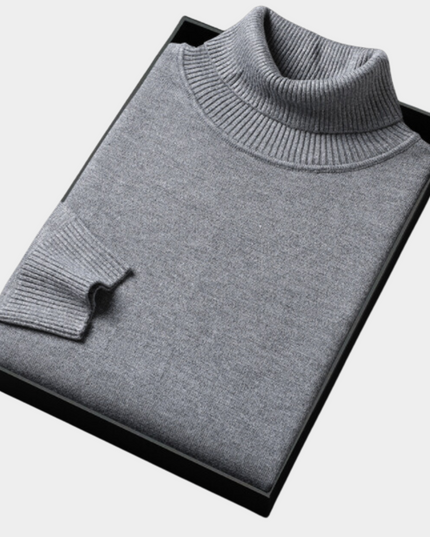 Men's Slim Fit Turtleneck Knit Pullover Sweater