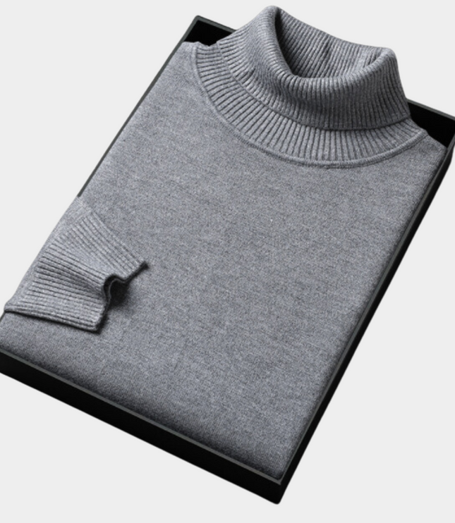 Men's Slim Fit Turtleneck Knit Pullover Sweater
