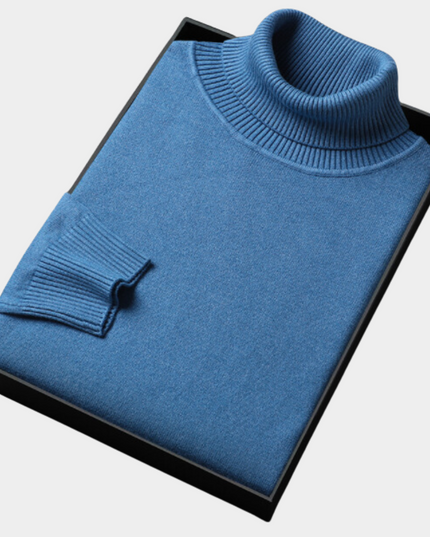 Men's Slim Fit Turtleneck Knit Pullover Sweater