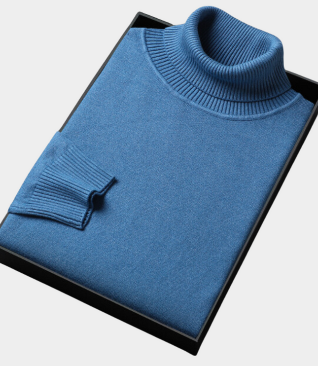 Men's Slim Fit Turtleneck Knit Pullover Sweater