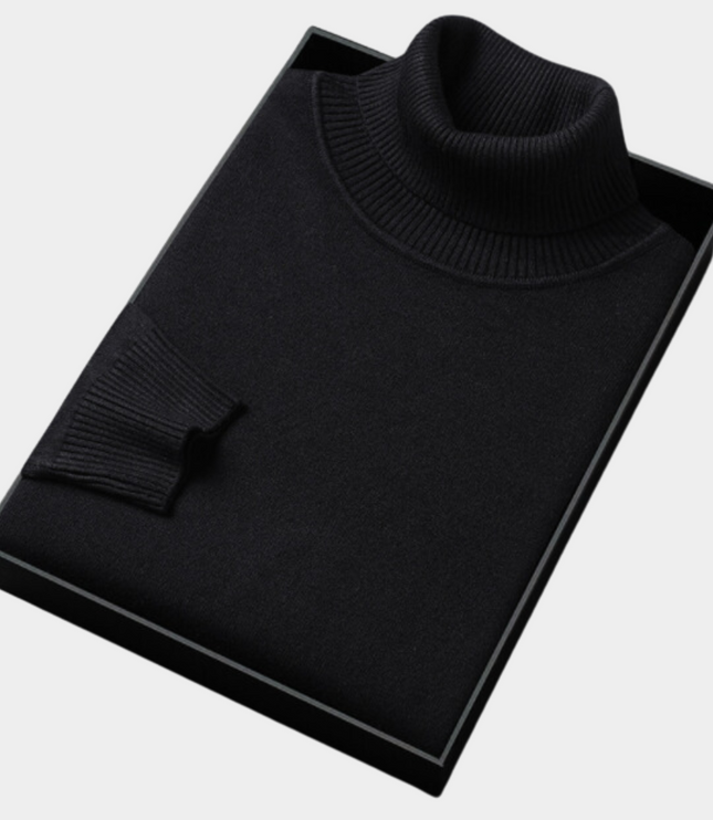 Men's Slim Fit Turtleneck Knit Pullover Sweater