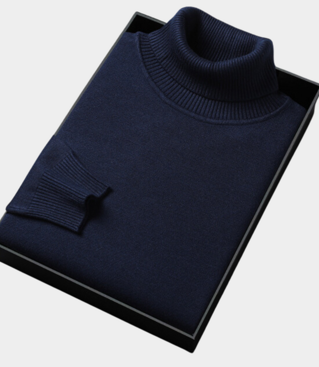 Men's Slim Fit Turtleneck Knit Pullover Sweater