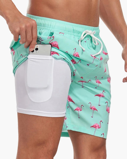 Men's Swim Shorts with a Built-In Compression Liner