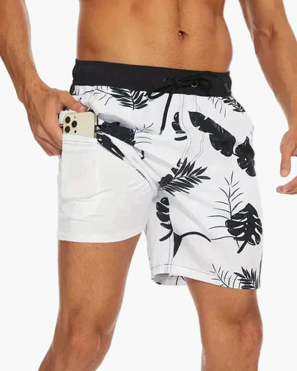 Men's Swim Shorts with a Built-In Compression Liner