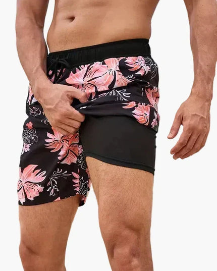 Men's Swim Shorts with a Built-In Compression Liner