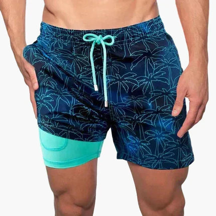 Men's Swim Shorts with a Built-In Compression Liner