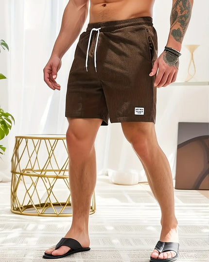 Men's Swim Shorts with an Elastic Drawstring Waist