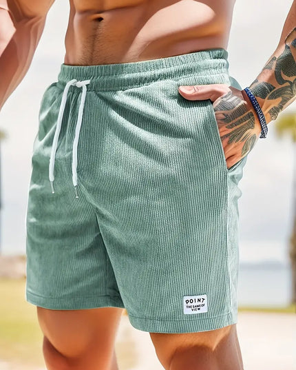 Men's Swim Shorts with an Elastic Drawstring Waist