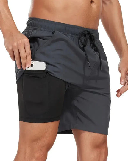 Men's Swim Shorts with Built-In Liner and Phone Pocket