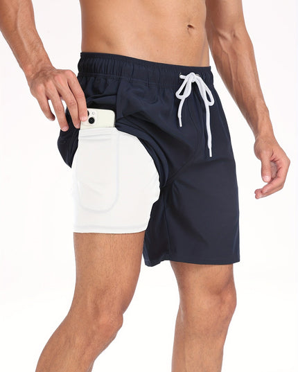 Men's Swim Shorts with Built-In Liner and Phone Pocket