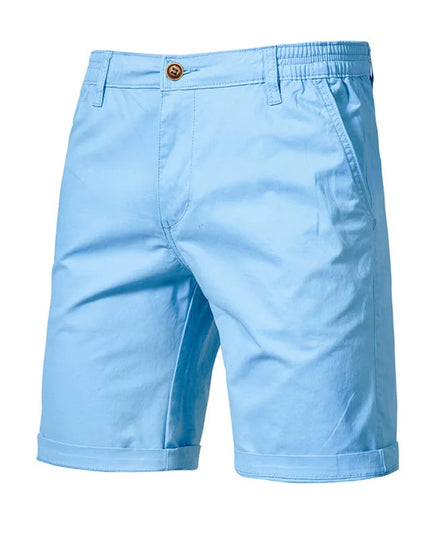 Men's Tailored Shorts with a Cuffed Hem and Side Pockets